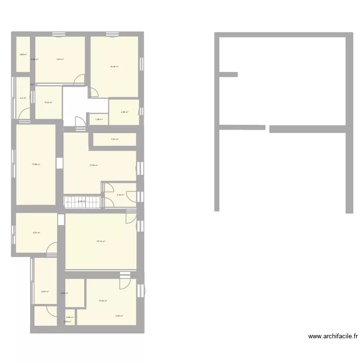 Maison Chouret. Plan de 22 Pièces et 151 m² Maison Chouret. Plan de 22 Pièces et 151 m²
