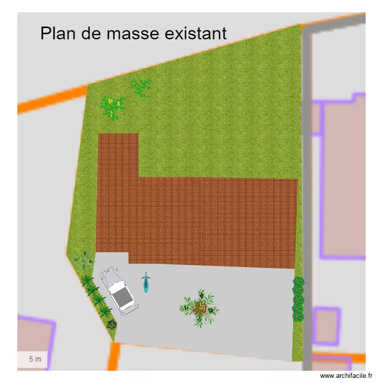 Plan masse existant BH 79. Plan de 