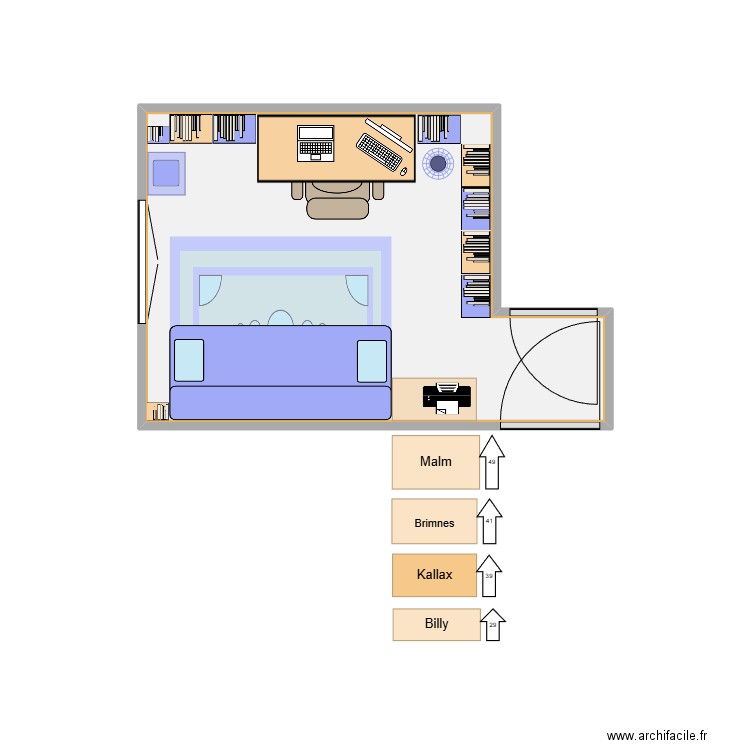 bureau. Plan de 0 pièce et 0 m2
