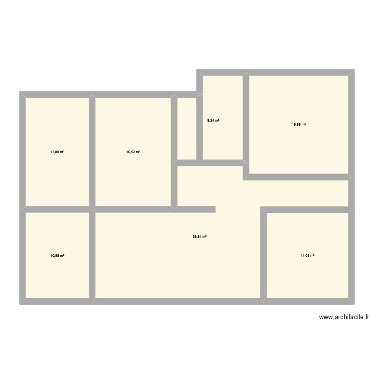 Pat. Plan de 7 pièces et 124 m2