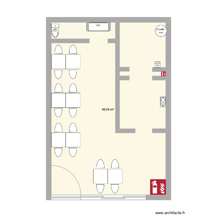 evacuation. Plan de 1 et 49 m² evacuation. Plan de 1 et 49 m²