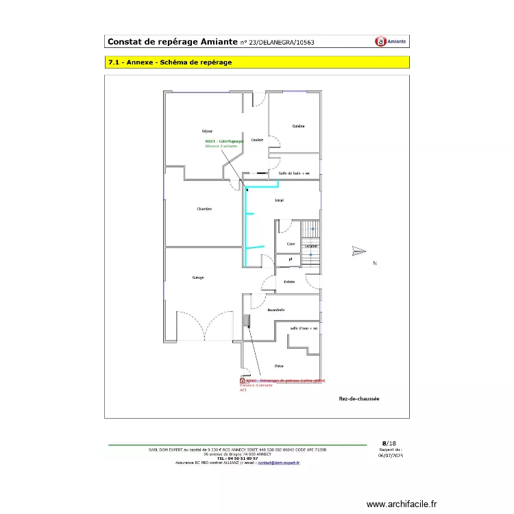 PLAN REZ DE CHAUSSEE. Plan de 