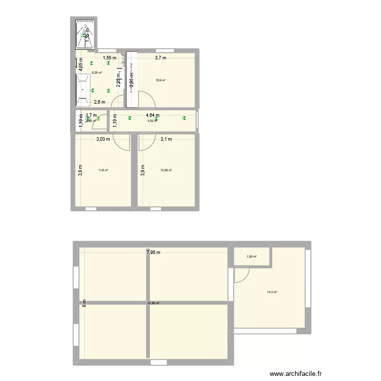 Colombes. Plan de 9 et 116 m² Colombes. Plan de 9 et 116 m²