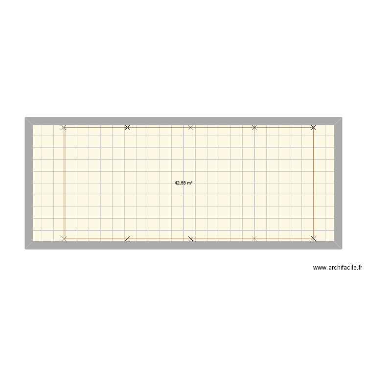 projet plan architectural. Plan de 1 pièce et 43 m2