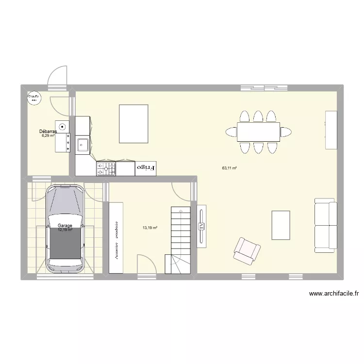 Maison de r&ecirc;ve. Plan de 4  et 95 m²