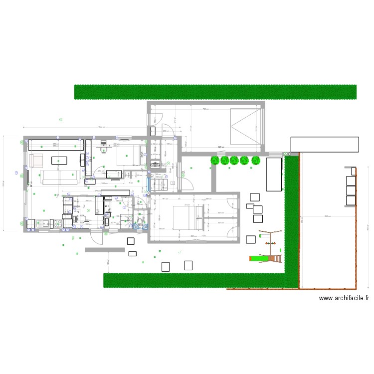 Plan Chambre Pascal. Plan de 9 pièces et 91 m2