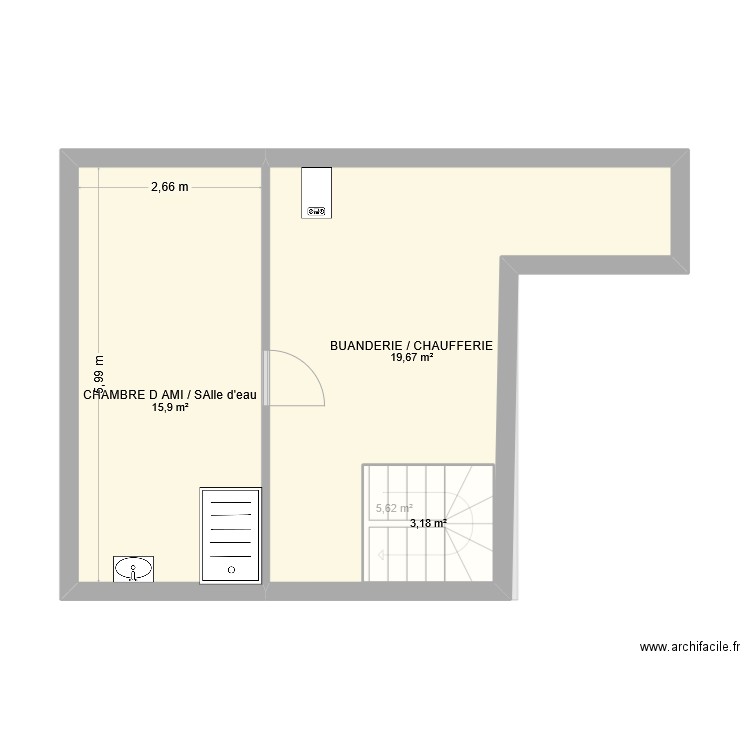 9 Dianoux. Plan de 16 pièces et 173 m2