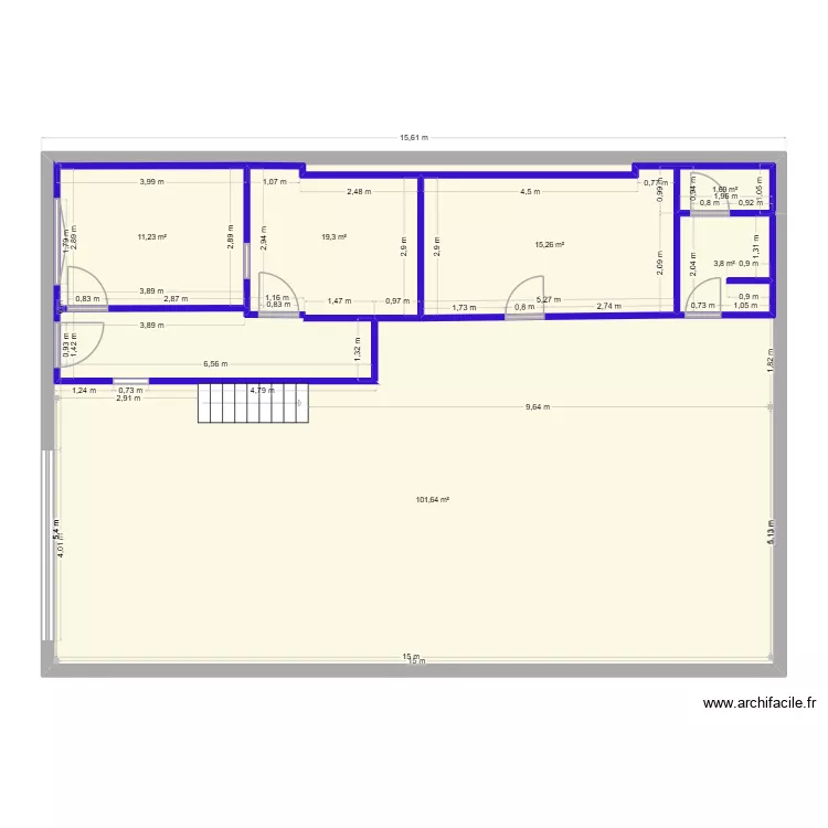 local2. Plan de 6 Pièces et 153 m² local2. Plan de 6 Pièces et 153 m²