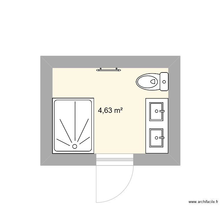 MARCOUX. Plan de 1 pièce et 5 m2