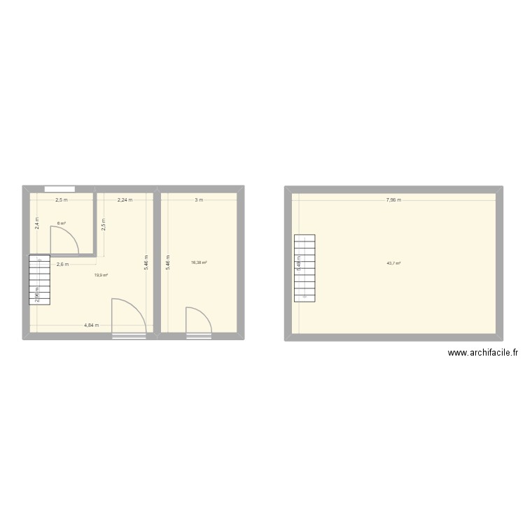 maison groville bis. Plan de 4 pièces et 86 m2