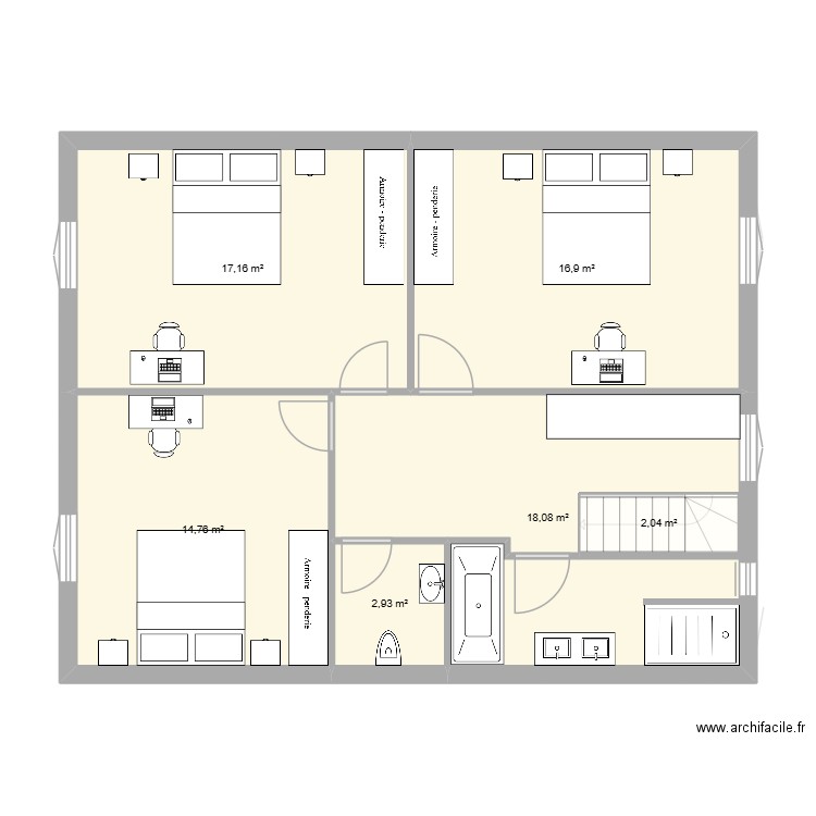 MAISON CHAPPES 2. Plan de 11 pièces et 218 m2