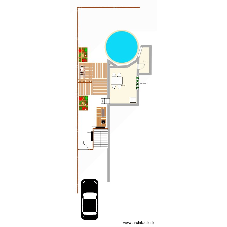 Plan cour arrière. Plan de 0 pièce et 0 m2 Plan cour arrière. Plan de 0 pièce et 0 m2