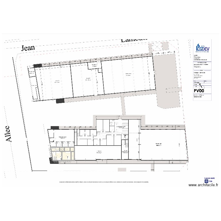 vic. Plan de 7 pièces et 60 m2