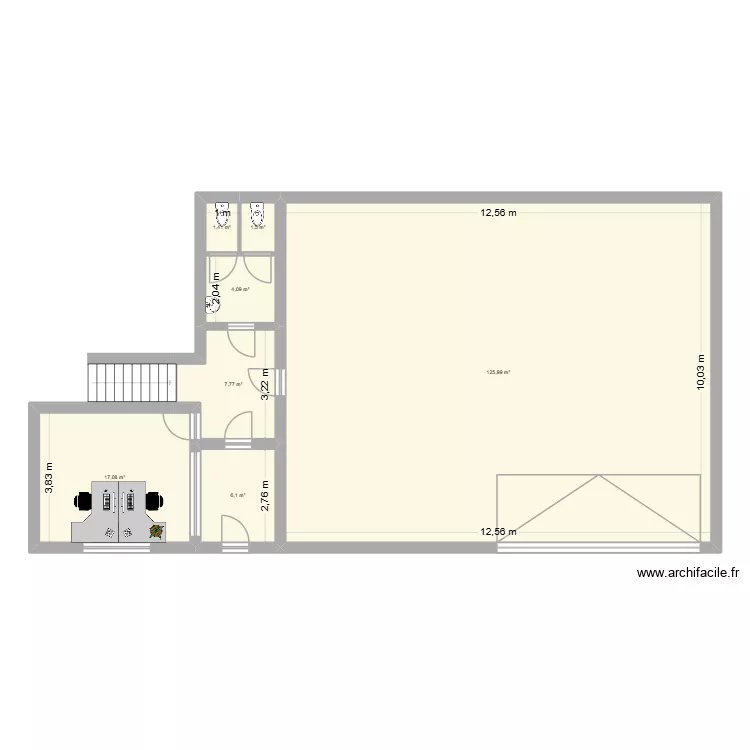 SCS. Plan de 7  et 164 m²