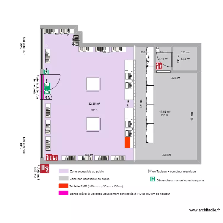 PHARMACIE HAUTS VALLONS APRES TRAVAUX. Plan de 