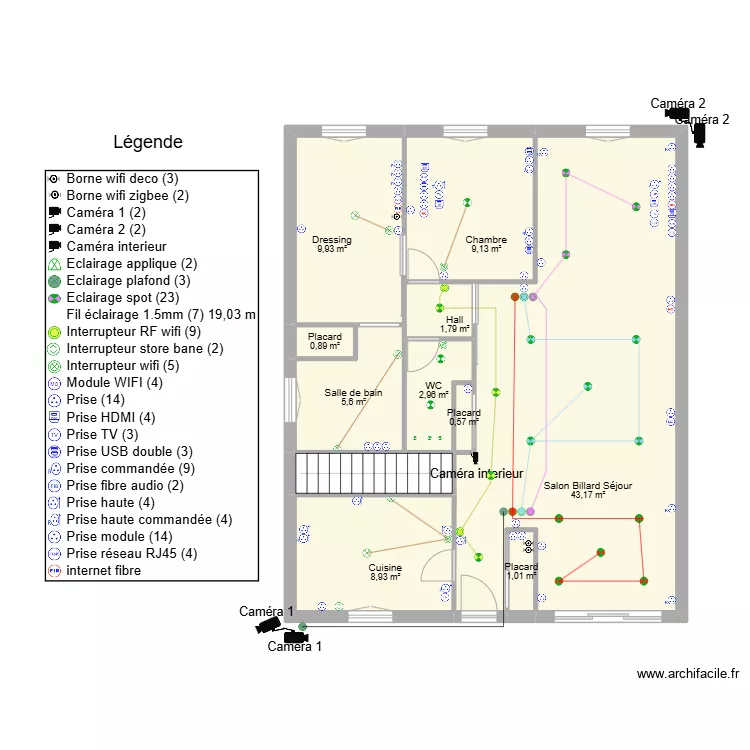 maison 39 &eacute;lecticit&eacute;. Plan de 