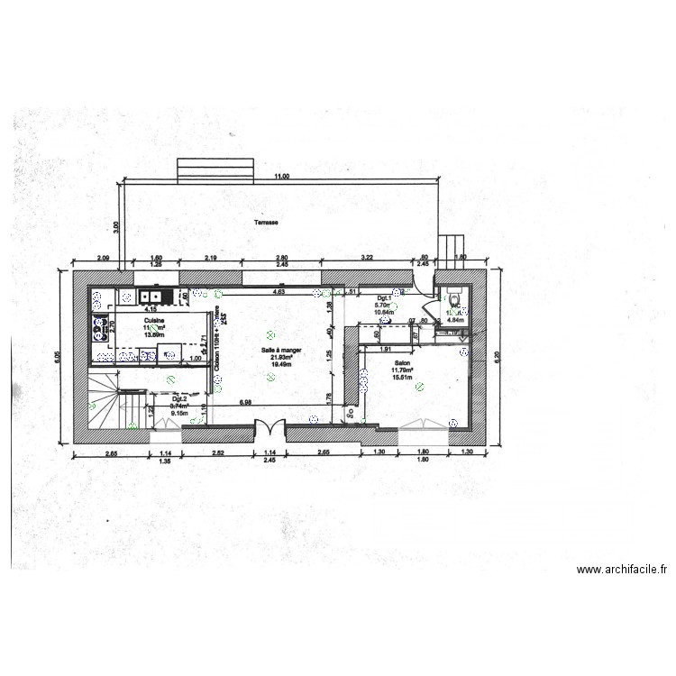 RDC BOURGEON. Plan de 0 pièce et 0 m2