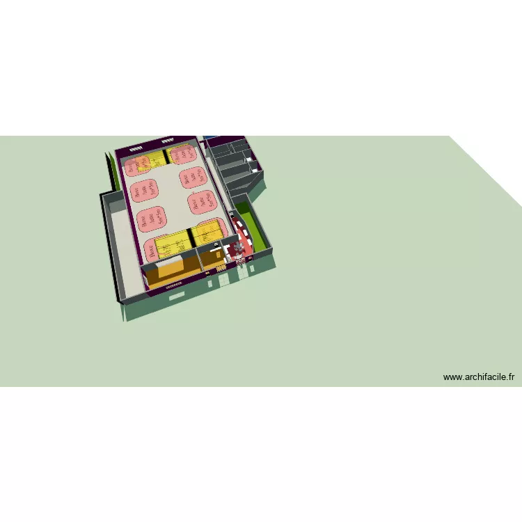 salle avec étage. Plan de 18 et 1092 m² salle avec étage. Plan de 18 et 1092 m²