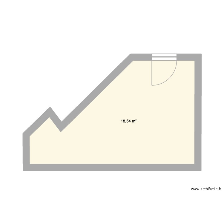 ARRIERE CUISINE. Plan de 1 pièce et 19 m2