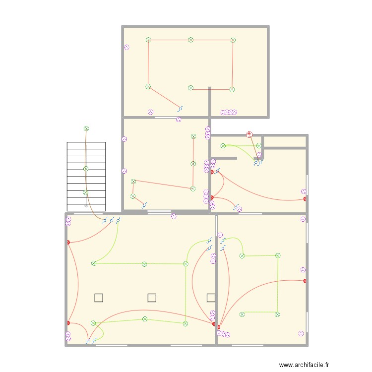 stclou. Plan de 6 pièces et 83 m2