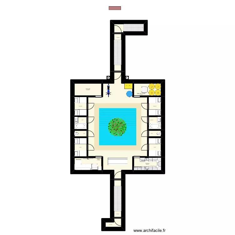 Bunker isol&eacute;. Plan de 
