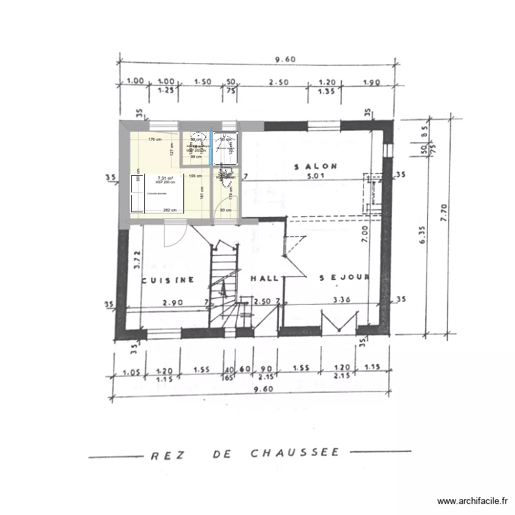 Plan suite parentale - Bourhis. Plan de 
