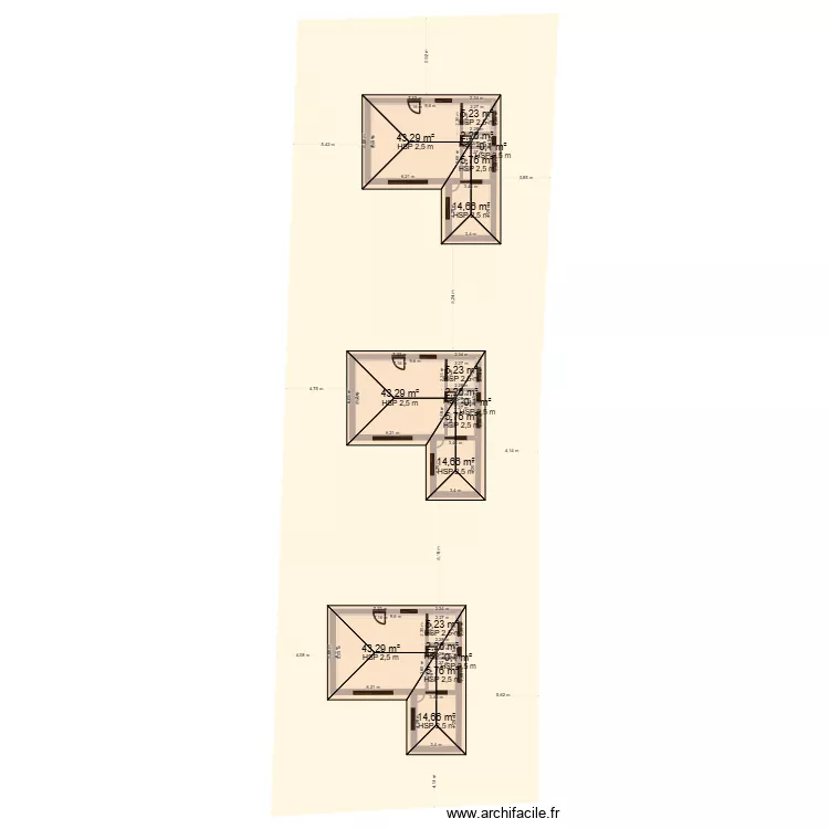 studio fi. Plan de 18 pièces et 214 m²