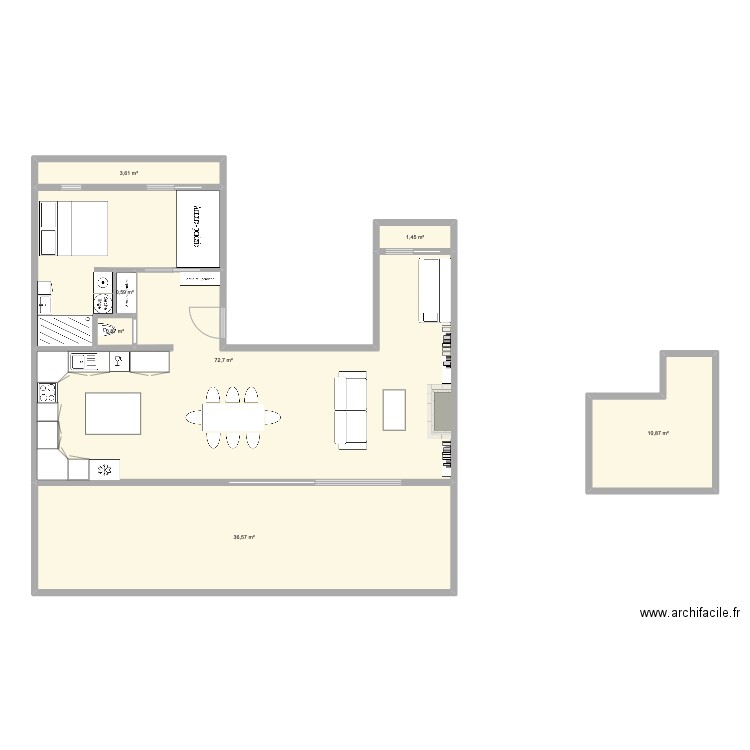 Pagrati - Ktisiviou 3. Plan de 6 pièces et 126 m2