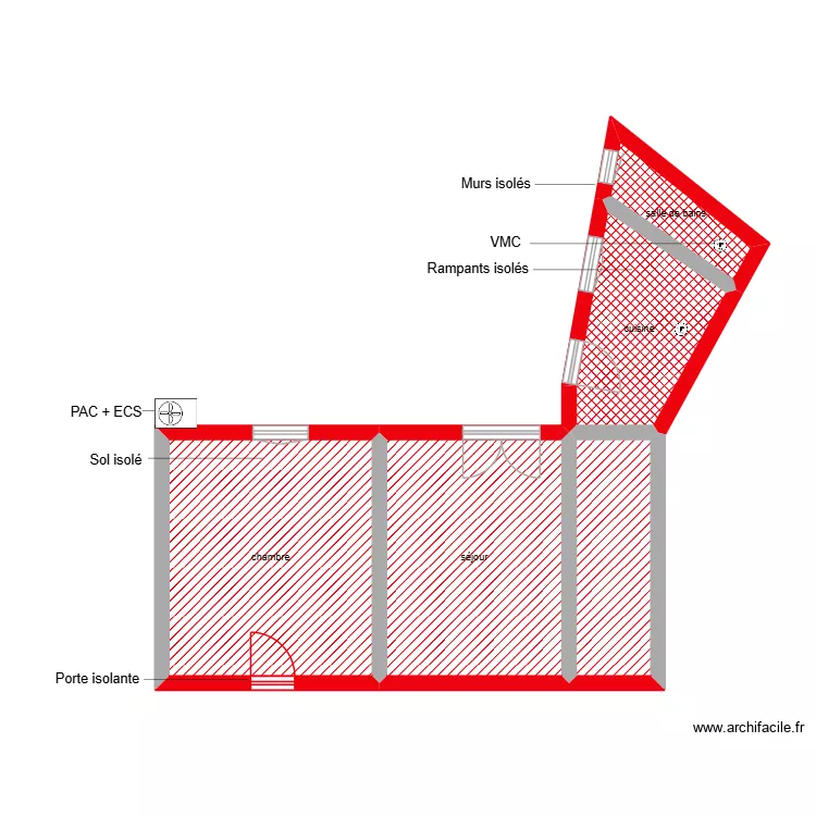viseur &eacute;tape 2. Plan de 5  et 45 m²