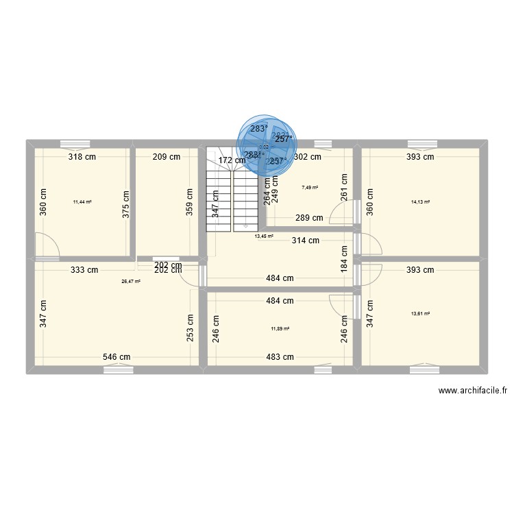 1er étage. Plan de 0 pièce et 0 m2