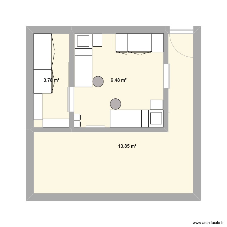 plan 2 - Plan 3 pièces 27 m2 dessiné par adawelle