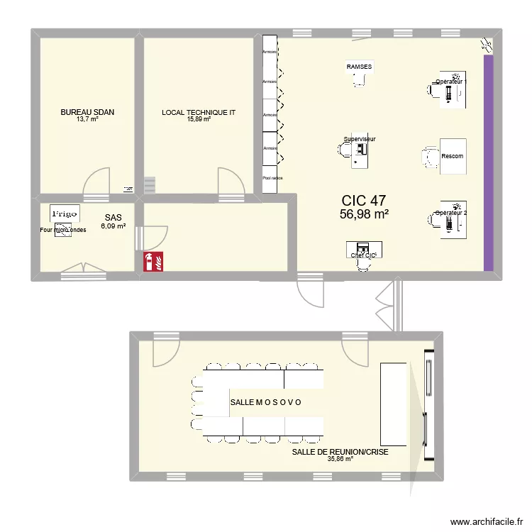 CIC 47 VERSION 3. Plan de 5  et 129 m²