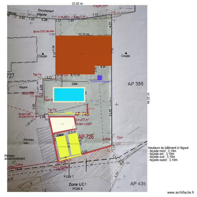 Permis de construire Garage V Final2. Plan de 2  et 118 m²
