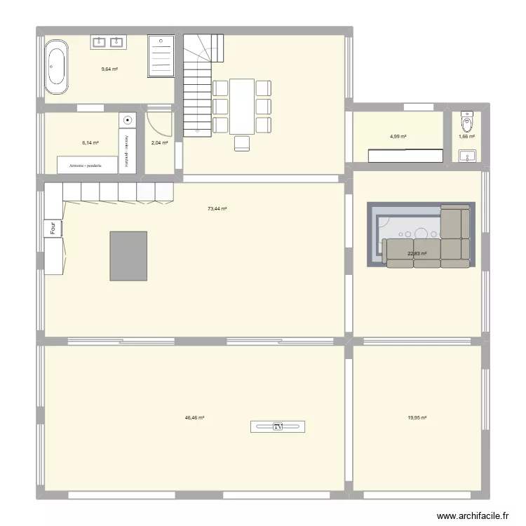 plan rez. Plan de 9 Pièces et 187 m²