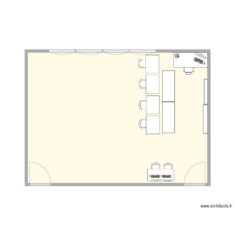 NM - plan de salle de classe. Plan de 1 pièce et 34 m2