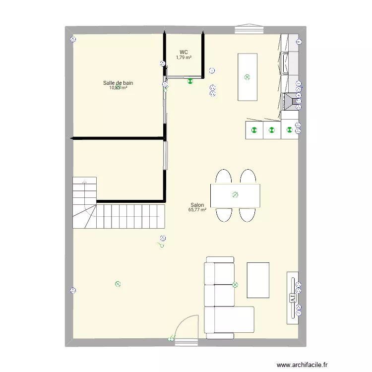 ETAGE 1 PLAN 1. Plan de 3 et 78 m² ETAGE 1 PLAN 1. Plan de 3 et 78 m²