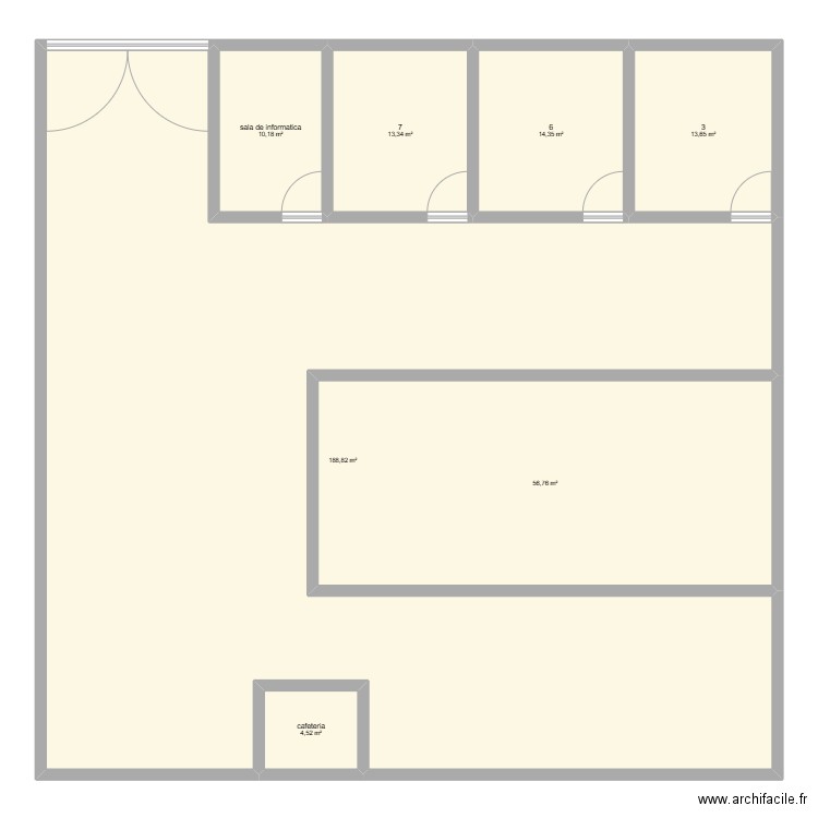 plano del cole. Plan de 7 pièces et 302 m2