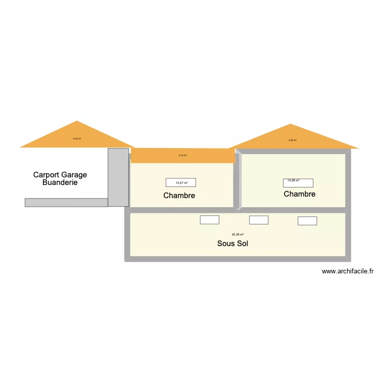 Esquisse 2 blocs vue Nord. Plan de 