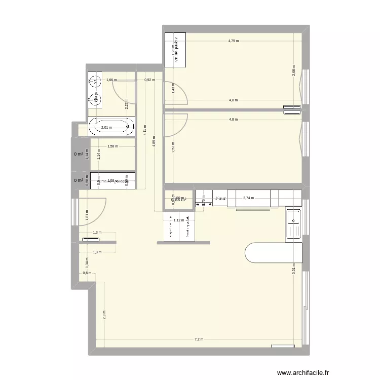 Appartement_3_pieces_75m. Plan de 8 et 77 m² Appartement_3_pieces_75m. Plan de 8 et 77 m²