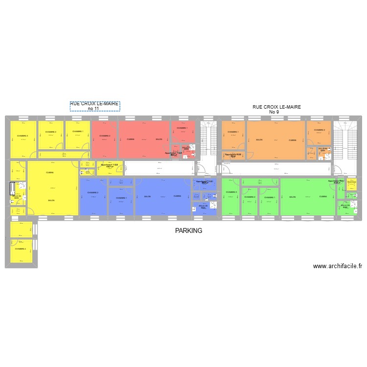 Virton niveau 2. Plan de 43 pièces et 533 m2