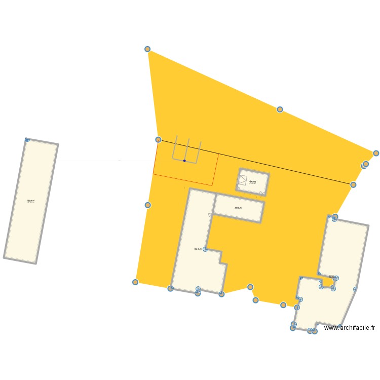 Extantion 1. Plan de 5 pièces et 947 m2