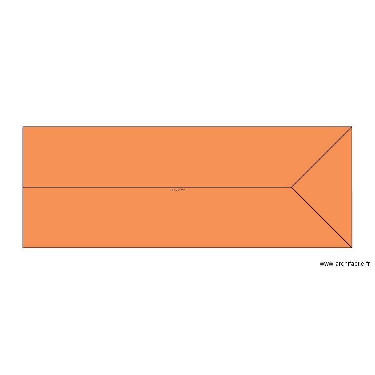 VUE DE DERRIERE. Plan de 3 pièces et 182 m2