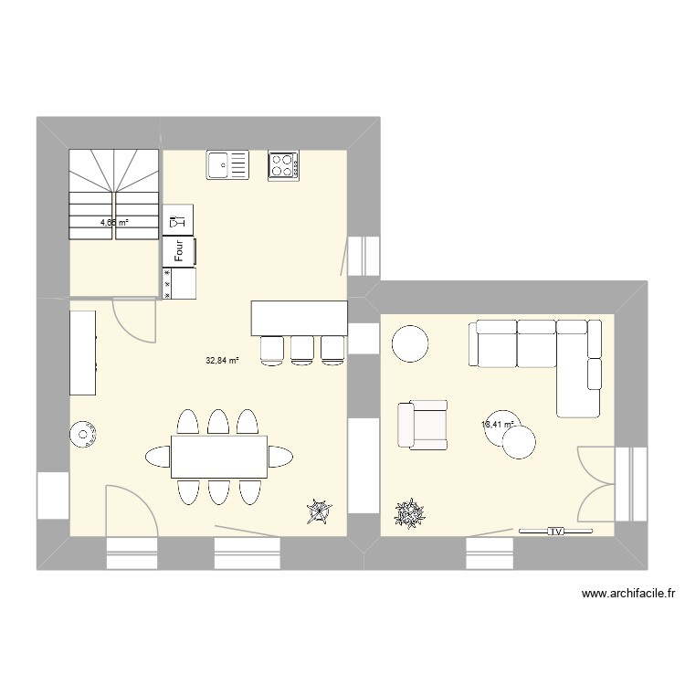 RDC. Plan de 0 pièce et 0 m2 RDC. Plan de 0 pièce et 0 m2