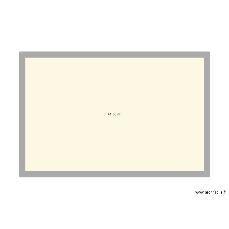 Maison. Plan de 1 pièce et 41 m2