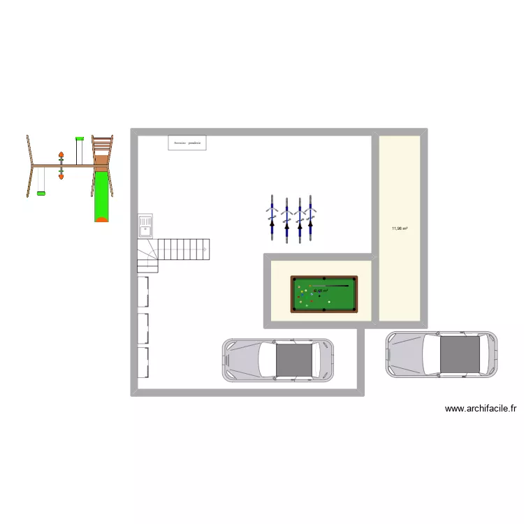 Maison Archi RDC. Plan de 2 et 21 m² Maison Archi RDC. Plan de 2 et 21 m²