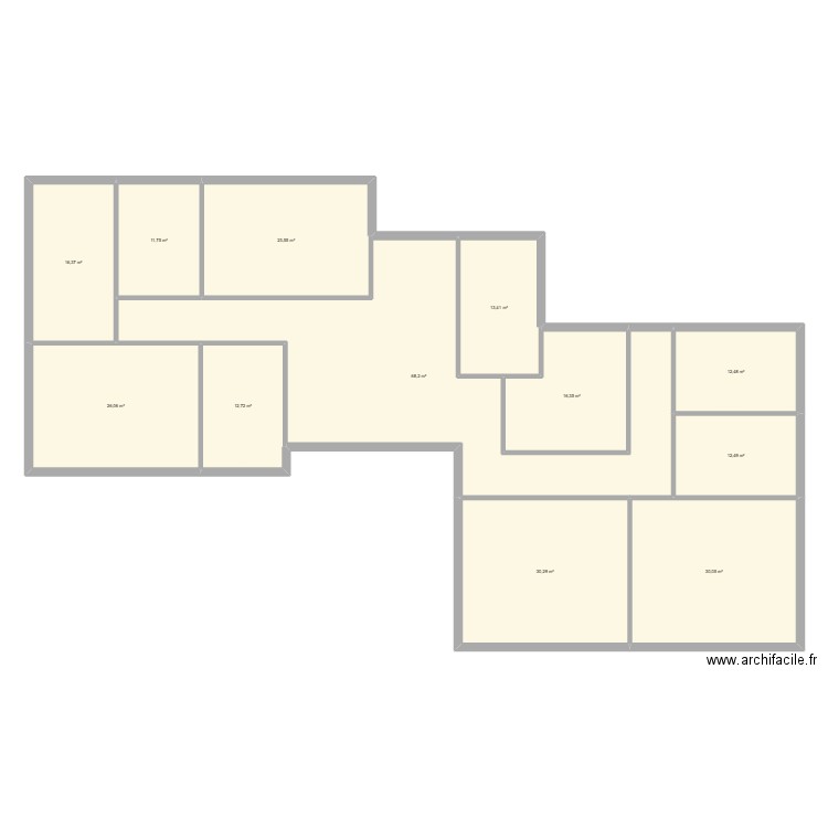 Tours_EDL. Plan de 12 pièces et 274 m2