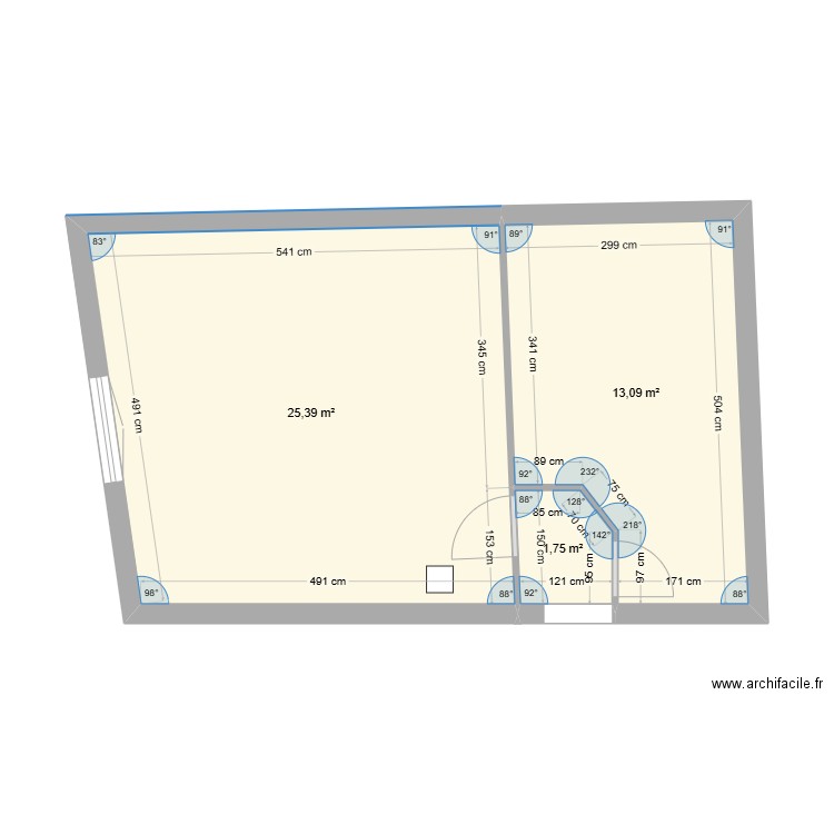 Dépendance 2. Plan de 3 pièces et 40 m2