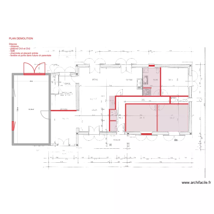 CAMPESGRET - BEUGNIET. Plan de 11 Pièces et 174 m²