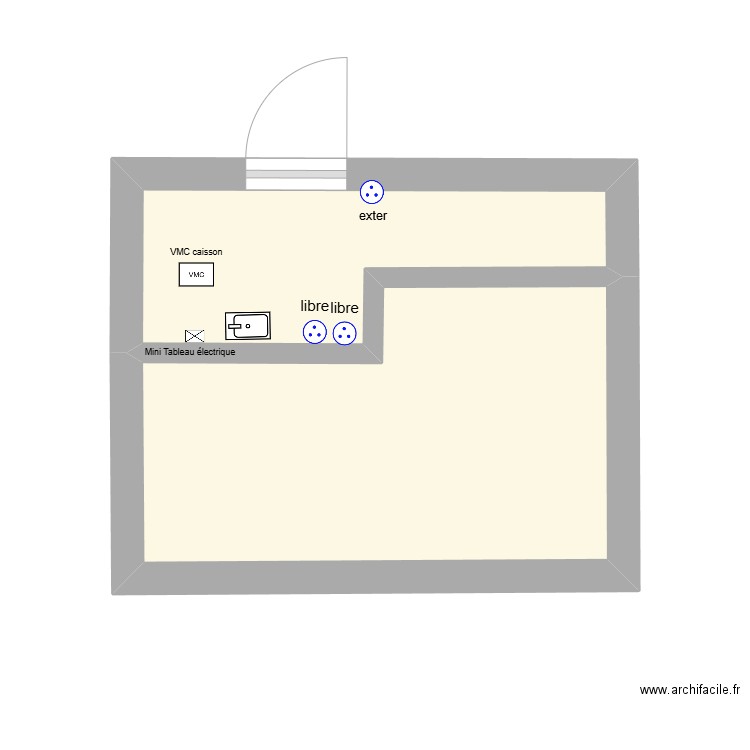 fadom11-5 coté FD. Plan de 2 pièces et 10 m2