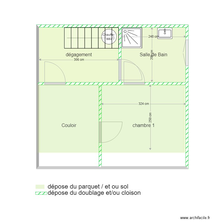 FOUASSIER. Plan de 4 pièces et 29 m2